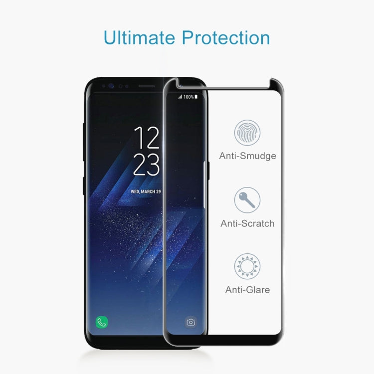 For Galaxy S8+ / G955 0.26mm 9H Surface Hardness 3D Explosion-proof Non-full Screen Curved Case Friendly Tempered Glass Film with Fully Adhesive        ...