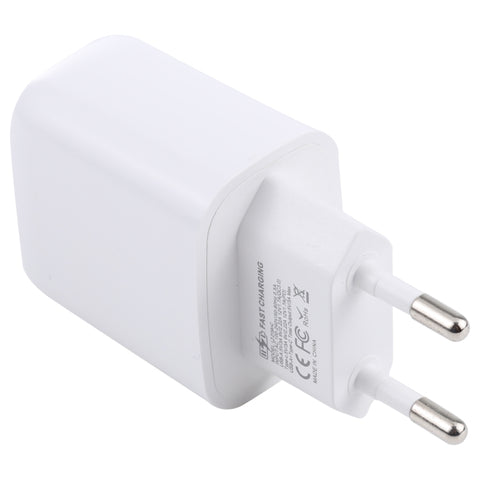 Caricatore da viaggio a ricarica rapida USB-C/Type-C LZ-215A+C 20W QC 3.0 USB + PD 3.0, presa EU, EU Plug