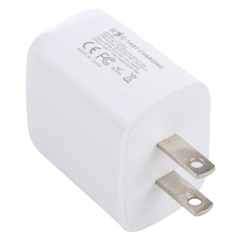 Caricatore da viaggio a ricarica rapida USB-C/Type-C LZ-215A+C 20W QC 3.0 USB + PD 3.0, presa americana, US Plug