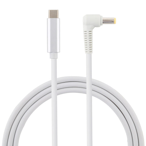 Cavité de remplacement pour ordinateur portable par USB-C/Type-C à 5,5 x 2,5 mm, longueur de cavité : environ 1,5 m, Type-C à 5,5 x 2,5 mm (coude)