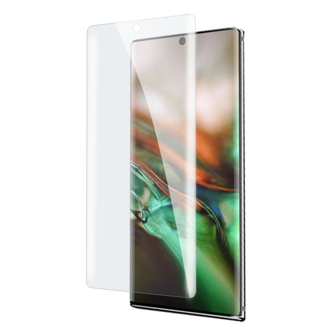 Vetro temperato curvo liquido UV per Galaxy Note 10, supporta lo sblocco delle impronte digitali, For Galaxy Note 10
