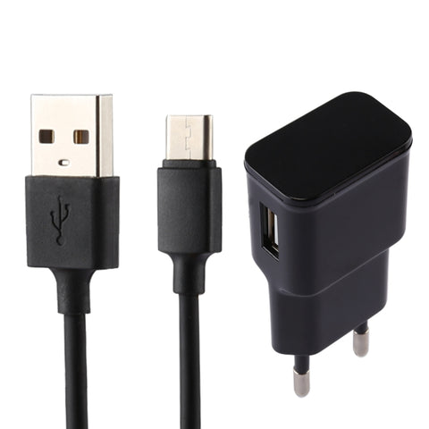 Caricatore USB con identificazione intelligente 5V 2.1A con cavo di ricarica da USB a USB-C/Type-C da 1 m, presa EU
