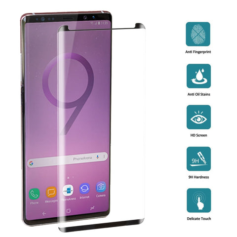 Pellicola in vetro temperato con colla per bordi Case Friendly per Galaxy Note 9, For Galaxy Note 9（1 PC）