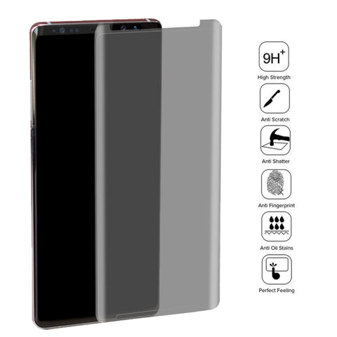 Pellicola in vetro temperato con bordo curvo 3D antiriflesso da 0,3 mm 9H per Galaxy Note 9, For Galaxy Note 9