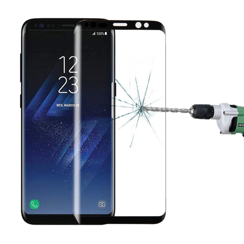 Per Galaxy S8 / G950 0,26mm 9H Durezza superficiale Serigrafia curva 3D Proteggi schermo in vetro temperato a schermo intero con completamente adesivo, For Galaxy S8 / G950 Adhesive