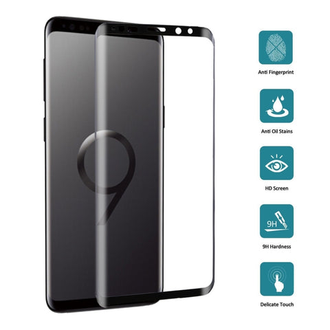 25 pezzi per Galaxy S9 Plus 9H durezza superficiale bordo curvo 3D protezione schermo in vetro temperato antigraffio a schermo intero HD, For Galaxy S9 Plus
