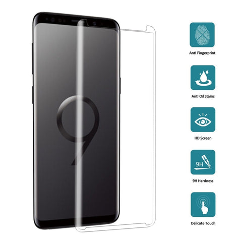 Pellicola in vetro temperato curvo per schermo da 25 pezzi per Galaxy S9 Plus, For Galaxy S9 Plus