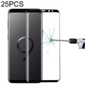 25 PCS For Galaxy S9 9H Surface Hardness 3D Curved Edge Anti-scratch Full Screen HD Tempered Glass Screen Protector, For Galaxy S9, Full (25 PCS)       ...
