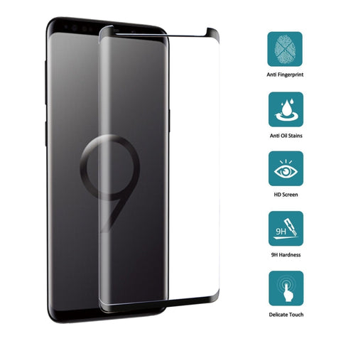 25 PCS Per Galaxy S9 Durezza superficiale 9H Bordo curvo 3D Antigraffio Protezione schermo in vetro temperato HD a schermo intero non, For Galaxy S9, Non-full (25 PCS), For Galaxy S9