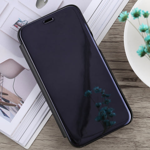 Custodia a ribalta orizzontale con specchio galvanico per Galaxy J2 Core, con supporto, Galaxy J2 Core