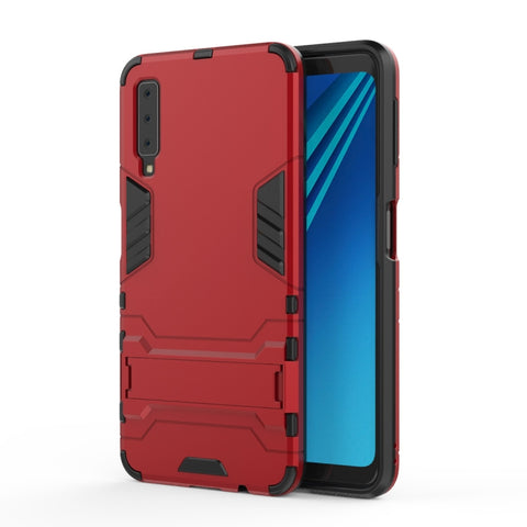 Housse de protection en PC + TPU pour Galaxy A7 (2018), avec support, Galaxy A7 (2018), pour Samsung Galaxy A7 (2018)