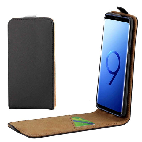 Per Galaxy S9+ Custodia protettiva posteriore in pelle con vibrazione verticale con slot per schede, For Samsung Galaxy S9+