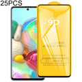 25 PCS 9D Full Glue Full Screen Tempered Glass Film for Samsumg Galaxy F55 / M55 / M54 / A71 / A73 / F54, For Galaxy M54/A71/A73 / C55