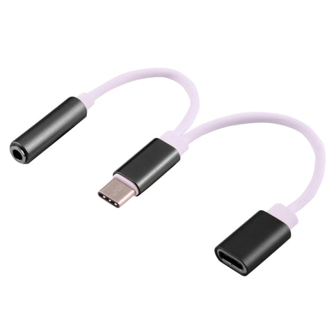 Adattatore audio USB-C/tipo C maschio a femmina da 3,5 mm e femmina di tipo C