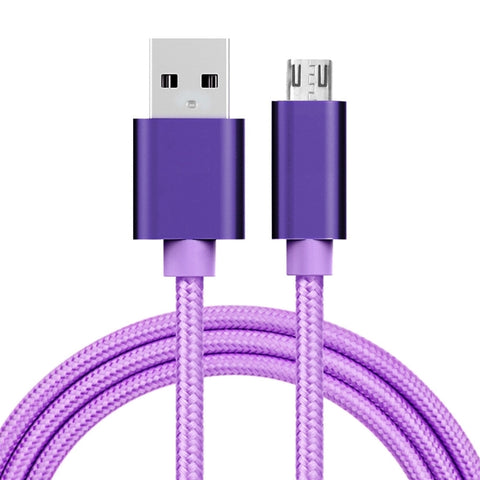Cavo dati/caricabatterie da micro USB a USB con testa in metallo intrecciato da 1 m 3 A, 1m Micro USB
