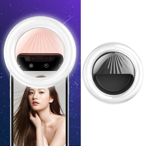 RK34 Luce di riempimento flash per selfie di bellezza ricaricabile avec clip per selfie
