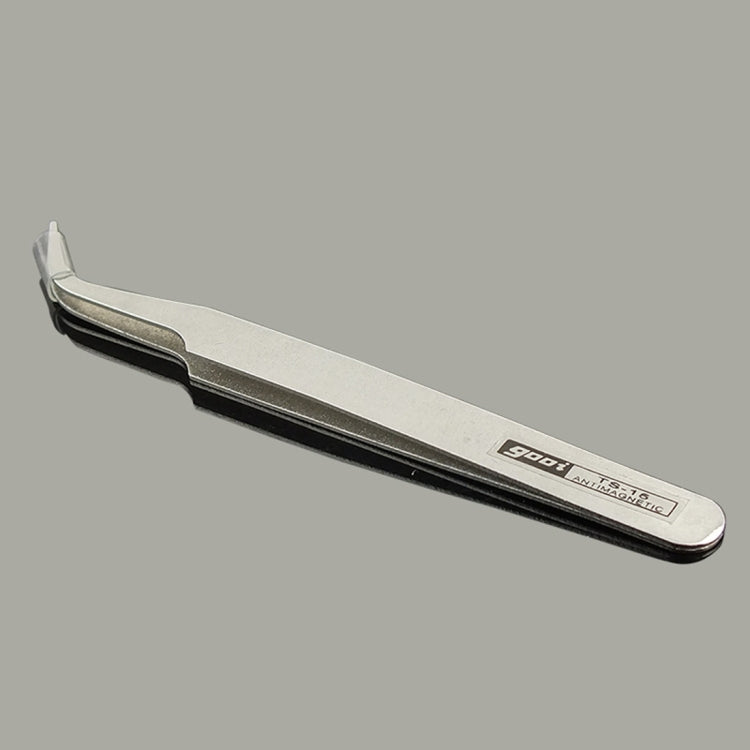 Gooi TS-15 Steel Bend Tweezers for Precision Repair Tasks
