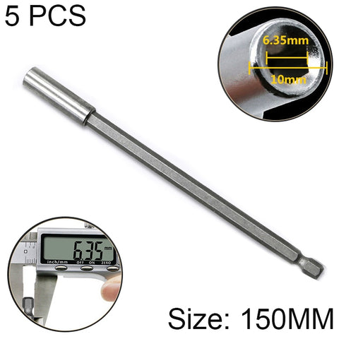 5 PZ 1/4 Testa di lotto elettrica Alto magnetismo Biella Trapano a pistola Manicotto per asta di prolunga Giunto a rotazione rapida, Lunghezza: 150mm, 150mm Joint