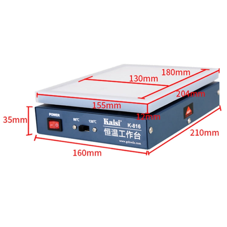 Kaisi K-816 Constant Temperature Heating Plate LCD Screen Open Separator Desoldering Station With Silicone Pad, US Plug, Kaisi K-816 US Plug            ...