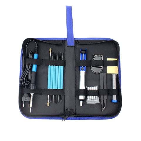 JIAFA JF-8125 Set di strumenti per saldatore 18 in 1 con borsa, spina europea, JF-8125
