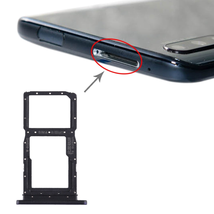 SIM Card Tray + SIM Card Tray / Micro SD Card Tray for Huawei Honor 9X / Honor 9X Pro, For Huawei Honor 9X, For Huawei Honor 9X(Dark Blue)              ...