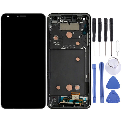 Schermo LCD e digitalizzatore assemblaggio completo con cornice per LG G6 / H870 / H870DS / H872 / LS993 / VS998 / US997, For LG G6, For G6 / H870 / H872 / LS993 Frame Platinum