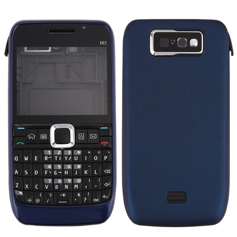 Copertura completa dell'alloggiamento (copertura anteriore + cornice centrale + copertura posteriore della batteria + tastiera) per Nokia E63, For Nokia E63, For E63(Bianco)