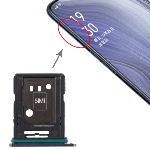 Pour OPPO Reno 10x zoom Vassoio scheda SIM + Vassoio scheda SIM/Vassoio scheda Micro SD, pour OPPO Reno 10x zoom