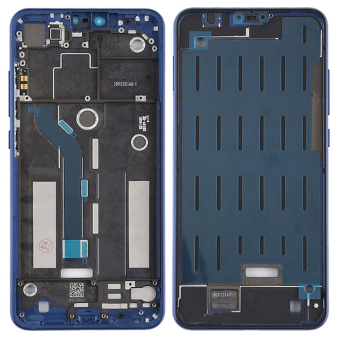 Corniche centrale avec boutons latéraux pour Xiaomi Mi 8 Lite, pour Xiaomi Mi 8 Lite Middle Blue