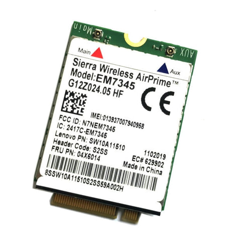 EM7345 Modulo 4G NGFF M.2 Scheda WWAN 04 x 6014 4G LTE / HSPA + Scheda 42Mbps per Lenovo IBM / ThinkPad T450 / X240, EM7345