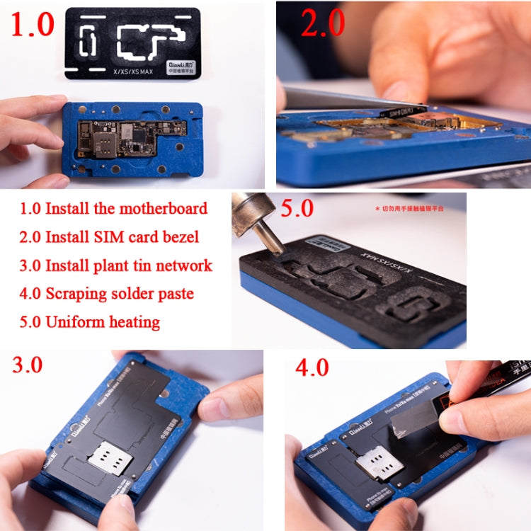 Qianli BGA Reballing Stencil Platform for iPhone X / XS / XS Max, For iPhone X / XS / XS Max