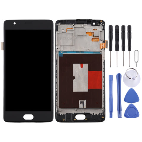 Pour OnePlus 3 / 3T A3000 A3010 TFT matériel écran LCD et numérique assemblage complet avec corniche, pour OnePlus 3 / 3T