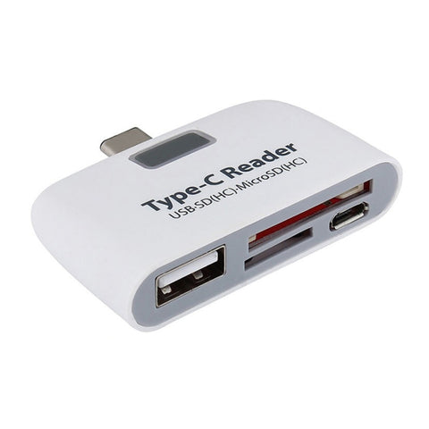 Kit di connessione per lettore di schede TF + scheda SD + porta USB a USB-C / Type-C con indicatore LED