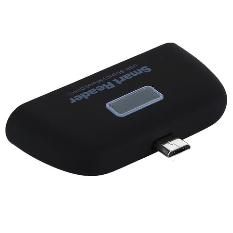 Kit di connessione per lettore di smart card Micro SD + SD + USB 2.0 + porta micro USB a micro USB OTG con indicatore luminoso a LED