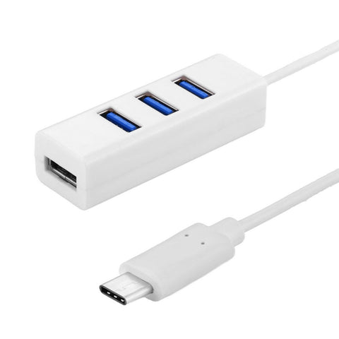 Adaptateur HUB portable USB-C/Type-C maschio a 4 portes USB femmina, 4 ports USB (blanc)