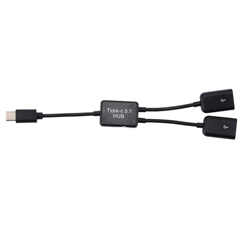 Adaptateur HUB portable USB-C/Type-C maschio a double porta USB femmina pour MacBook, PC, ordinateur portable, tablette, smartphone, 2 Ports USB