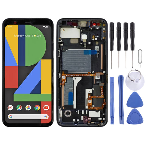 Schermo LCD e digitalizzatore assemblaggio completo con cornice per Google Pixel 4, For Google Pixel 4 with Frame