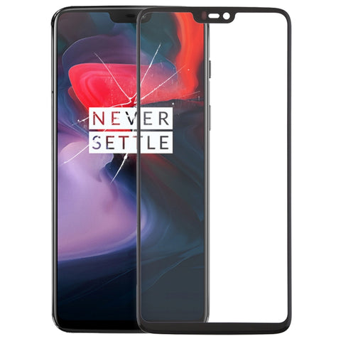 Par lente en vetro esterna dello schermo anteriore OnePlus 6, pour OnePlus 6 Noir