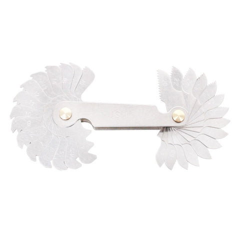 Calibro per filettatura in acciaio inossidabile CR da 60 gradi da 30 pezzi con passo della vite USA, 30 PCS Thread Gauge