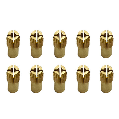 Dado di serraggio in rame a tre griffe da 10 pezzi per raccordi per mulini elettrici, diametro del foro: 2,2 mm, diametro del foro: 2.2mm