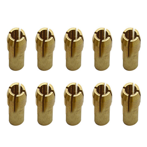 Dado di serraggio in rame a tre griffe da 10 pezzi per raccordi per mulini elettrici, diametro del foro: 3,2 mm, diametro del foro: 3.2mm