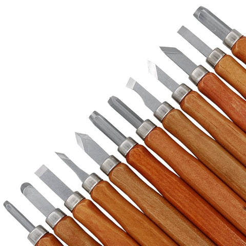 Scalpelli per intaglio del legno 12 in 1 Coltello per xilografia di base per timbri in gomma fatti a mano Utensili manuali, Chisels Knife