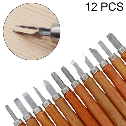 Scalpelli per intaglio del legno 12 in 1 Coltello per xilografia di base per timbri in gomma fatti a mano Utensili manuali, Chisels Knife