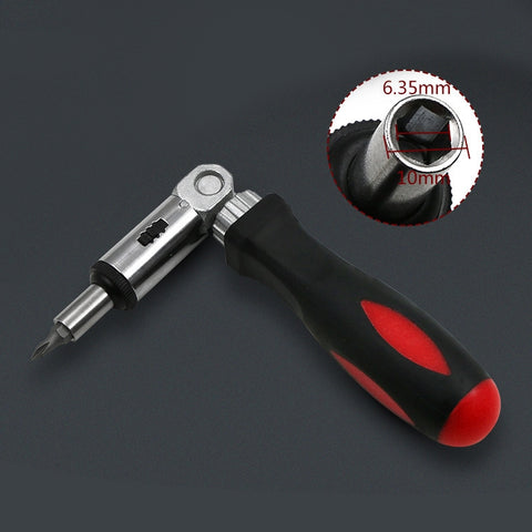 Cacciavite a cricchetto multifunzione con connettore esagonale da 1/4 di pollice con rotazione di 180 gradi, 1/4 pollici Hex Connector