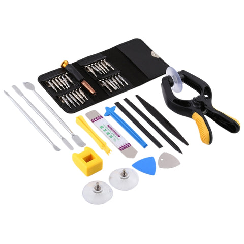 Outils de réparation pour le montage du support au pied de porc 16 en 1 pour téléphone cellulaire, 16 en 1