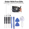 11 in 1 Repair Kits (4 x Screwdriver + 2 x Teardown Rods + 2 x Triangle on Thick Slices + 1 x Eject Pin + 1 x Chuck + 1 x Tempered Glass)               ...