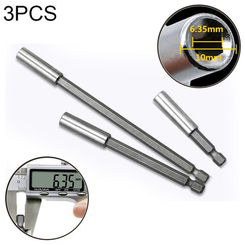Giunto a rotazione rapida con manicotto per asta di prolunga per trapano a pistola ad alto magnetismo con testa di batch elettrica 3 in 1 1/4, lunghezza: 60/100/150 mm, 60/100/150mm Joint