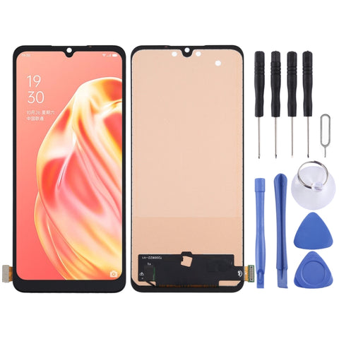 Écran LCD en matériau TFT et numériseur, assemblage complet pour OPPO Reno3 / A91 / F15 / F17, ne prend pas en charge l'identification de l'empreinte numérique, pour OPPO Reno3 / A91 (TFT)
