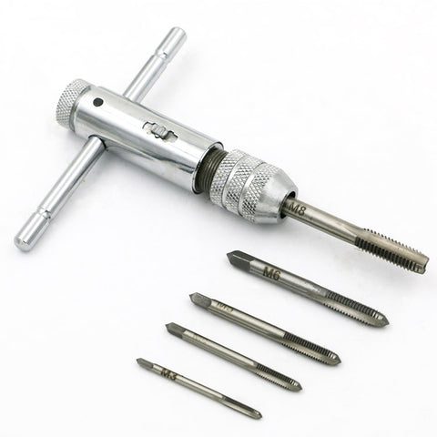 Chiave a cricchetto regolabile M3-M8 e accessori per maschiatura manuale, M3-M8