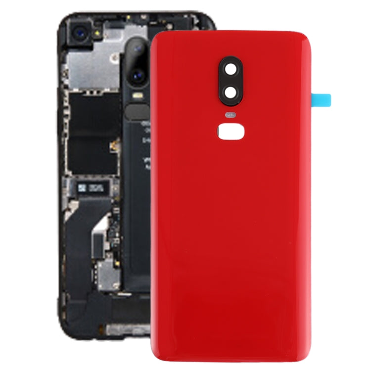 OnePlus 6 Battery Back Cover - Smooth Surface Red